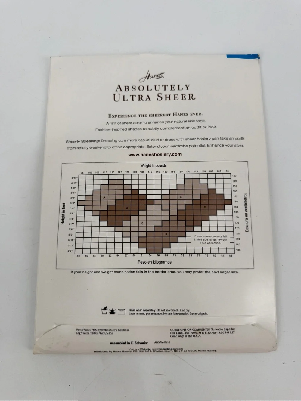 Hanes Pantyhose sz C Absolutely Ultra Sheer VTG Jet Black Style 707 Control Top
